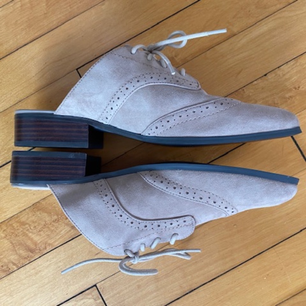 Bella Vita Suede Tie Mules (never worn)